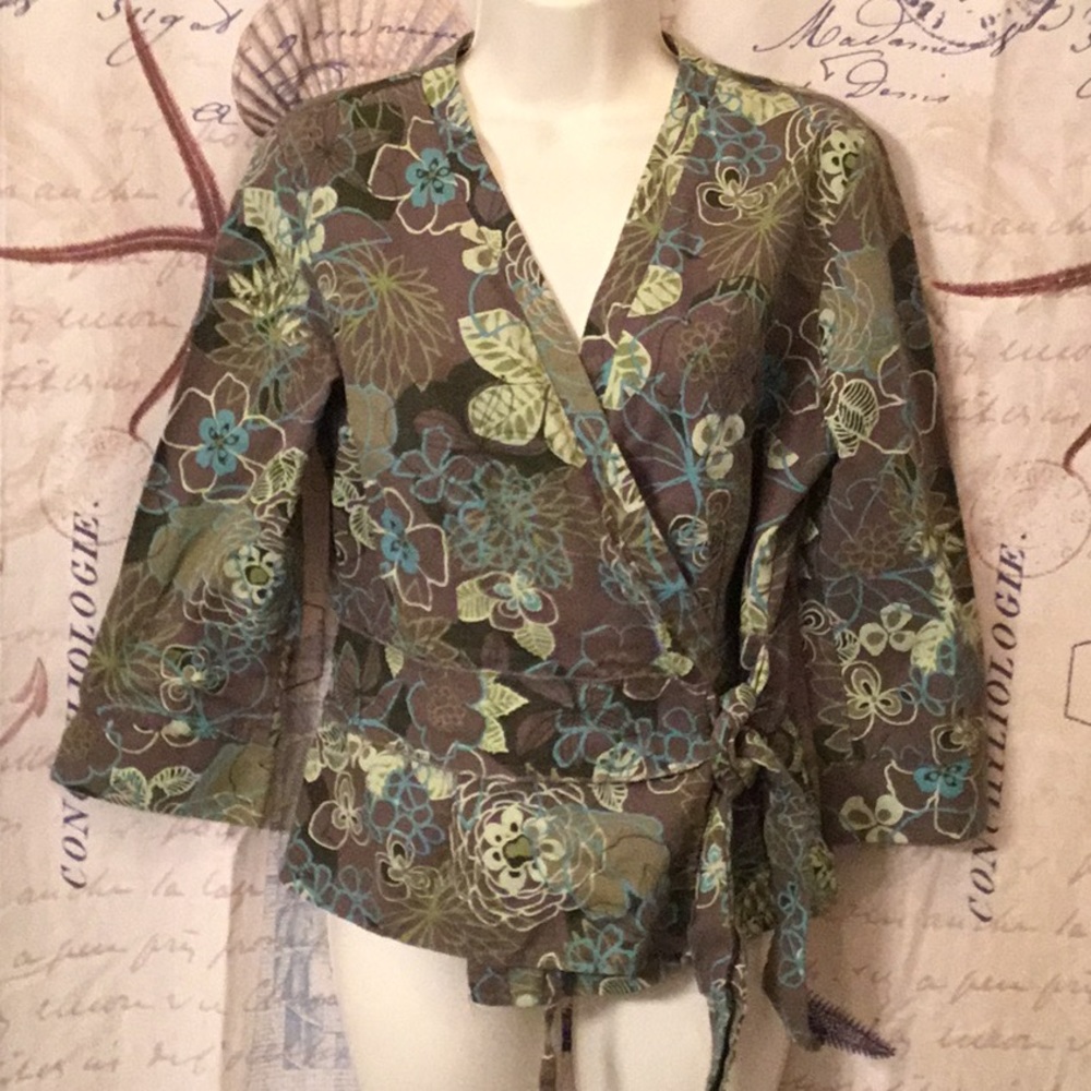 Joachim Bosse Kimono Style Wrap-Around Blouse
